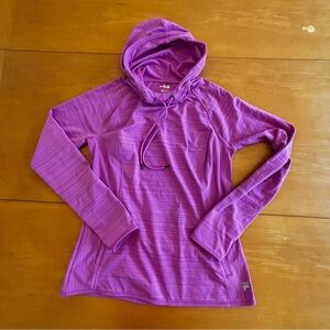 FILA Sport M pink, long sleeve, hooded outdoor running hiking athletic shirt